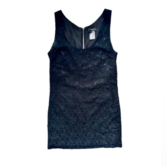 Aritzia Dresses & Skirts - Aritzia talula black lace dress mini size 4 shirt dress back exposed zipper